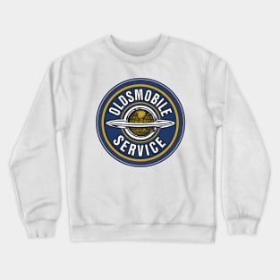 Oldsmobile Service Vintage Emblem Sign Crewneck Sweatshirt